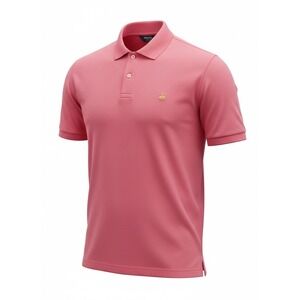 Brooks Sport Pink Polo Shirt Mens XL 100% Cotton Golf Casual Short Sleeve